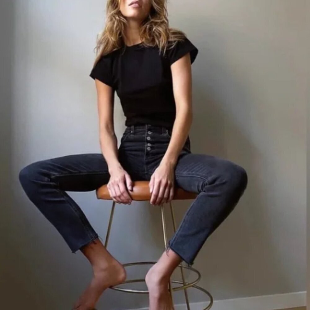 Abercrombie & Fitch The Skinny High Rise Black Jean